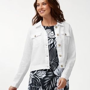Tommy Bahama - Linen Two Palms crop Jacket NWT Large